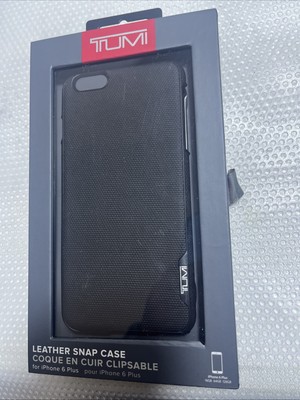 TUMI Leather Snap Case for iPhone 6 Plus, Black