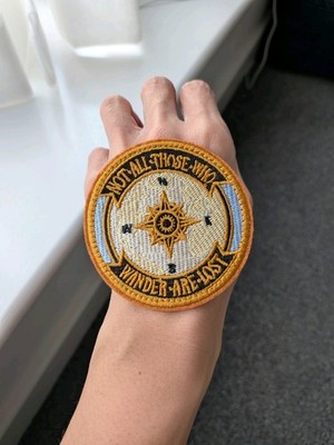 05 Nicht alle, die wandern, sind verloren BÜGELN/AUFNÄHEN GESTICKTES ABZEICHEN/AUFNÄHER 5