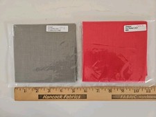 LOT OF 2 32ct Zweigart Belfast Linen Cross Stitch Fabric 18"x13" COBBLESTONE/RED