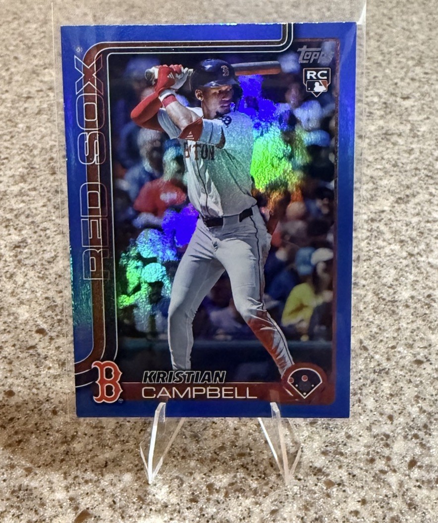 2025 Topps Update Series Kristian Campbell #US1 Blue Rainbow Foil /150 (RC)