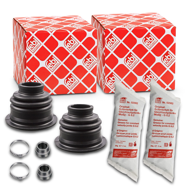 2X Febi Bilstein Faltenbalgsatz Achsmanschette Vorne Renault Laguna KG0/1 K56-image