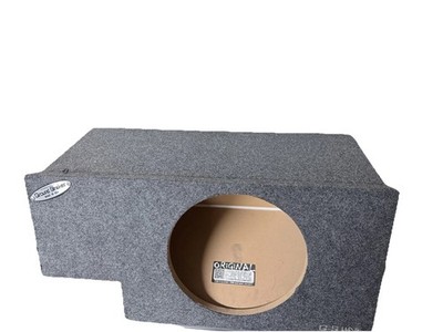 Black 12'' Single Sealed Sub Box, Fits 88-98 Gmc Sierra Ext-Cab