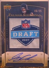 2007 UD Premier Stitchings Draft/Team Logos RC Auto #/25