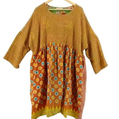 NWOT Kantha Bae Daydreamer Dress Colorful Print Boho Hippie Chic Cotton