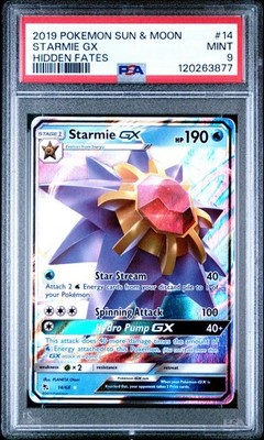 Pokemon Hidden Fates Starmie GX #14 PSA 9