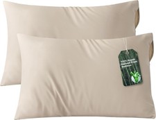 Zipper Pillow Cases Queen, Cooling Pillow Cases Queen Size Set of 2, Rayon