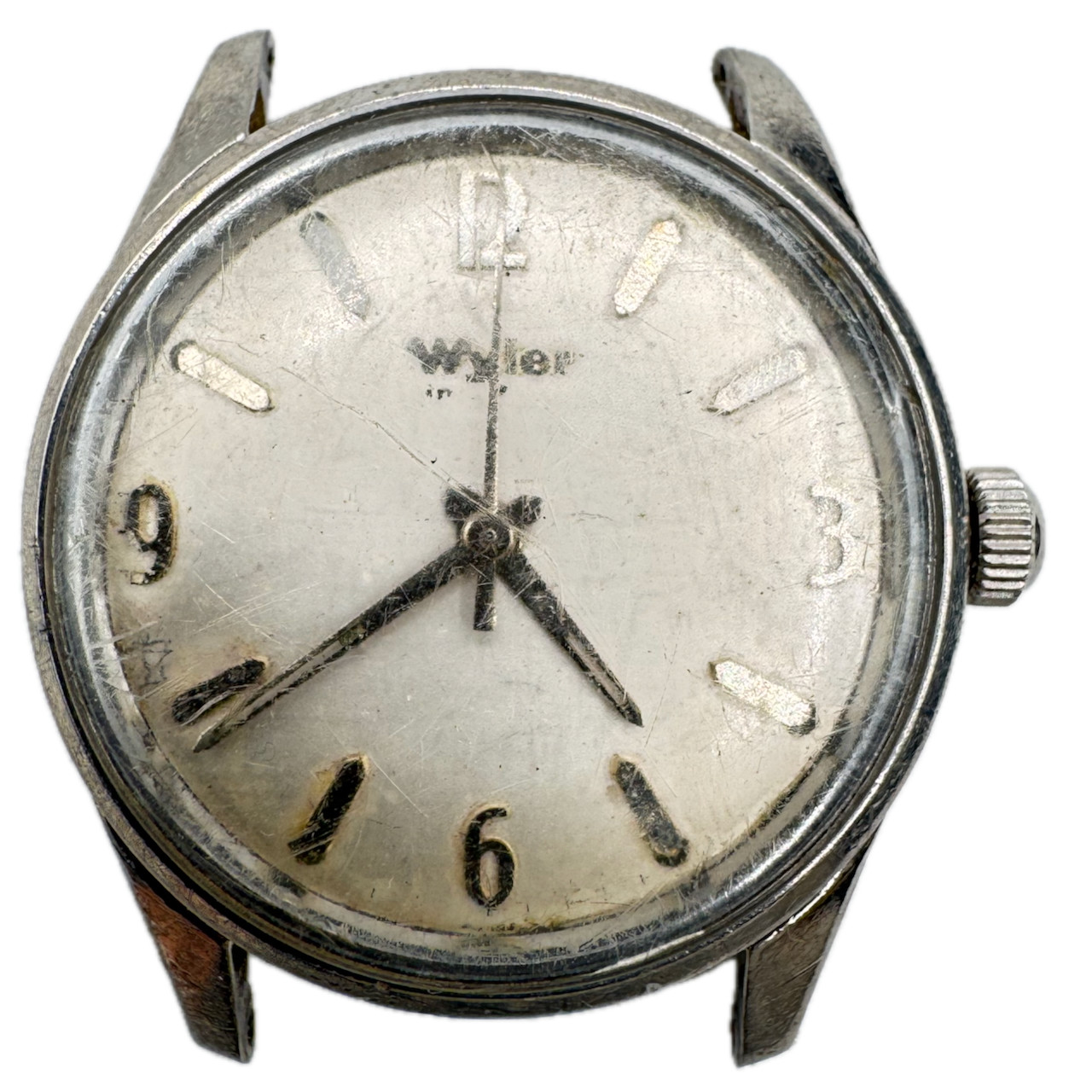 Vintage Wyler One Piece Dress Men's Automatic Wristwatch Swiss Stainless Steel