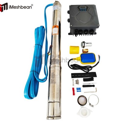 3'' AC/DC 110V-220V Solar Powered Bore Well Water Pump 1HP Submersible Hybrid