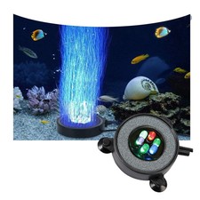 LED Aquarium Air Stones Fish Tank 2.2inch light disk No Remote , Multicolor