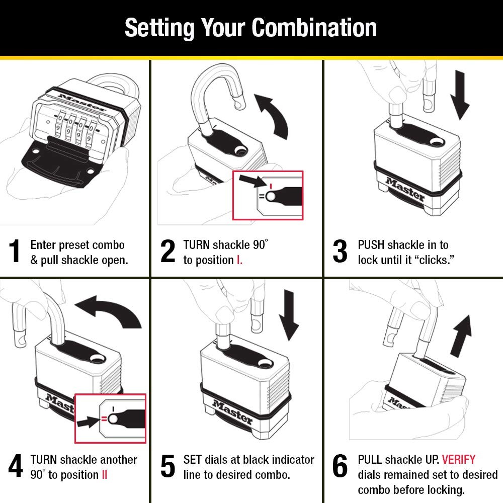 Master Lock Backpack Master Lock Combination Padlock 2-Pack M175LFEC2 Heavy Duty Outdoor ...