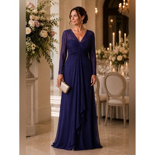Alex Evenings Mother of the Bride Formal Gown Size 16 Blue Violet