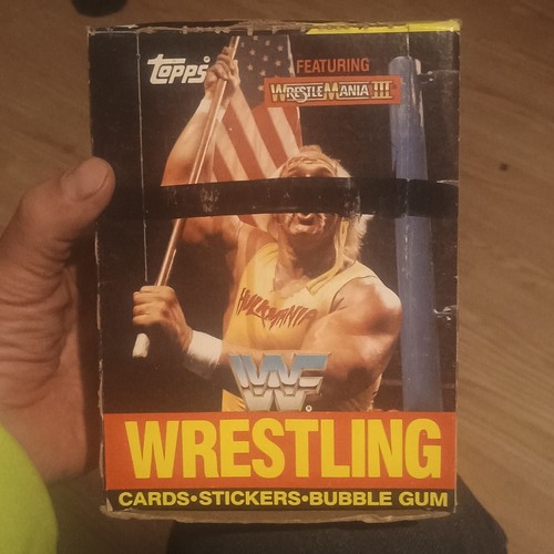 Topps WWF WrestleMania III 1987 Trading Card Pack 9 Cards Sticker Bubble Gum