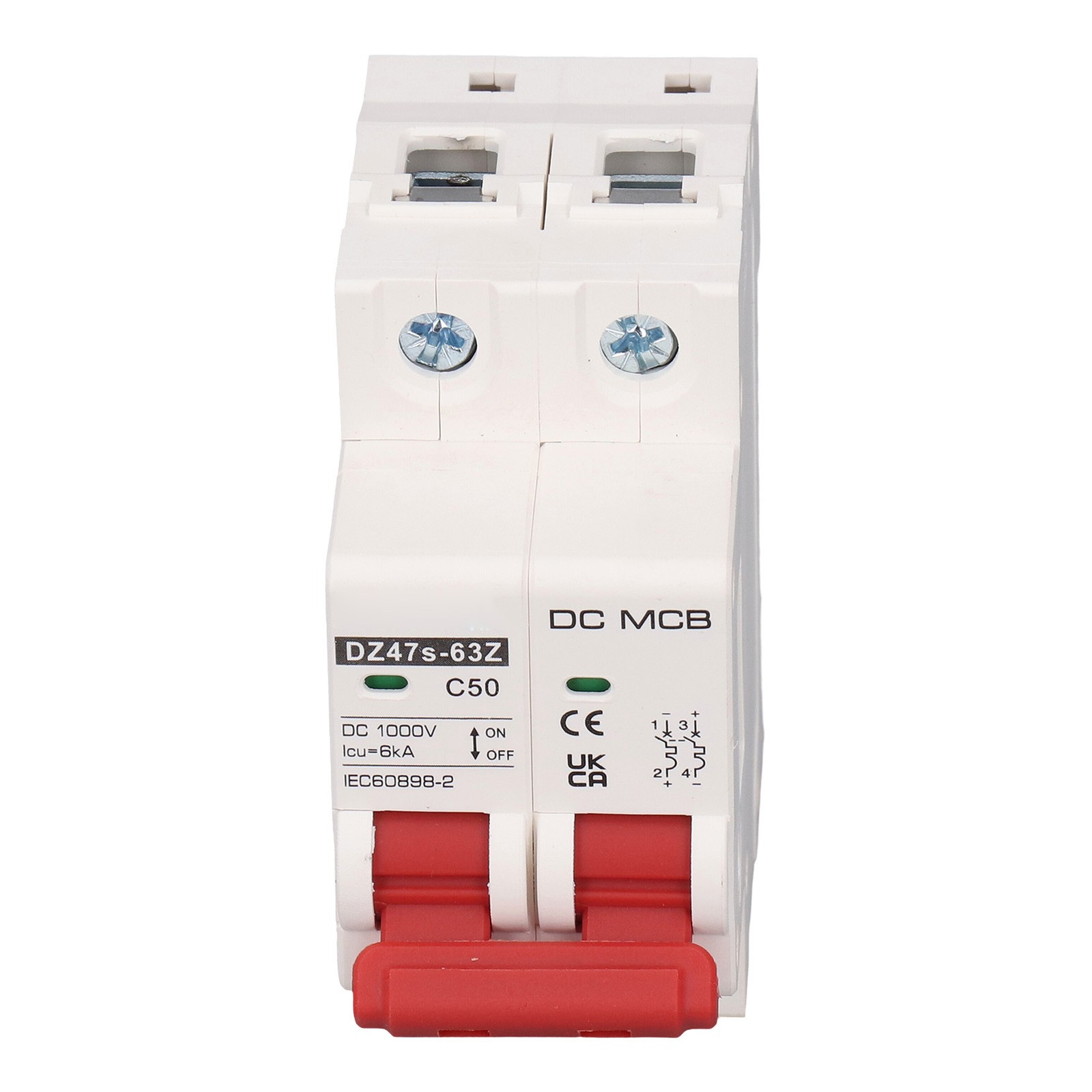 ✿ SG DC Miniature Circuit Breaker 2P 50A DC1000V 6000A Breaking Capacity Mount