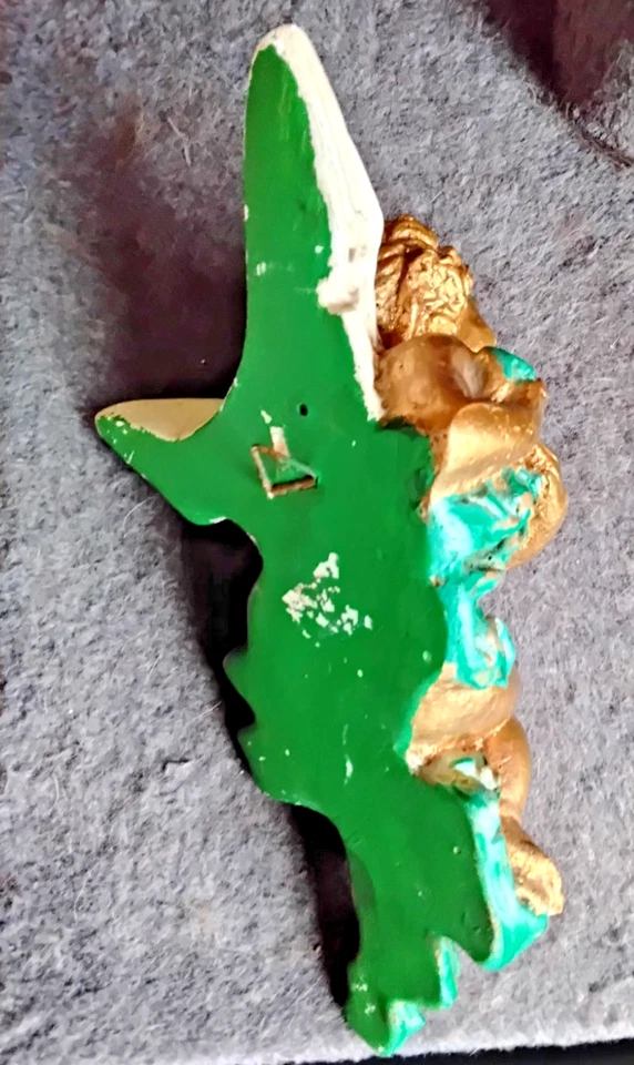 grand angelot en plâtre ancien vintage - Photo 2/4