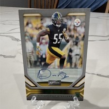2019 Panini Playbook Rookies Signatures Devin Bush II #145 Platinum /25 Steelers