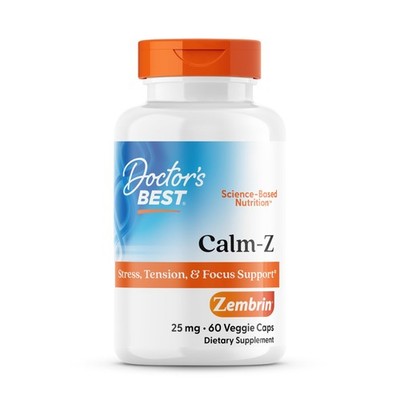 Doctor's Best Calm with Zembrin, Stress & Mood 60 Count (Pack of 1), No Color