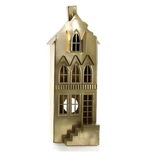 Cody Foster & Co Victorian Town House Brass Tea Light Candle Holder