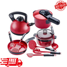 Kids Girl Play Kitchen Toy Childrens Cooking Utensils Pots Pans Accessories Set