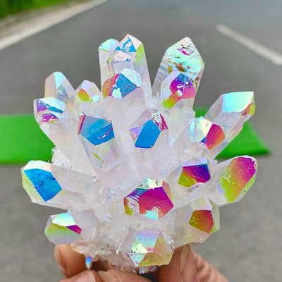 329G New Find Phantom Quartz Crystal Cluster Mineral Specimen Healing