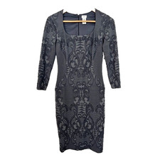 Vintage 90s Y2K Brocade Bodycon Dress Womens Small Whimsigoth Dark Fairy Witchy
