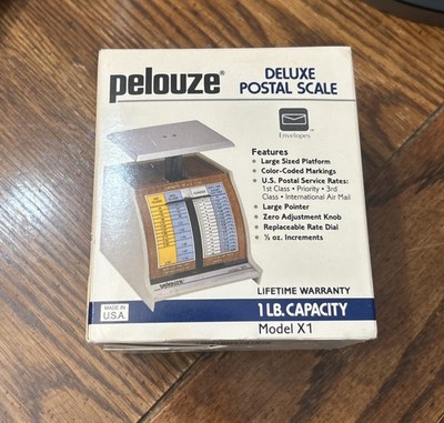 Pelouze Deluxe Postal Scale 1LB Capacity Model X1 VNTG 1995 NEW IN BOX FAST SHIP