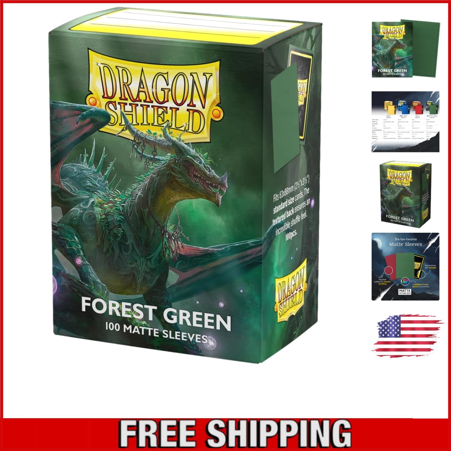100 Count Matte Card Sleeves - Superior Protection in Forest Green Finish |  eBay