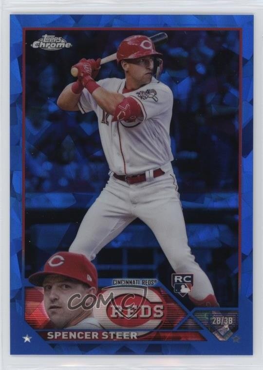 2023 Topps Chrome Sapphire Edition Spencer Steer #489 1iu6