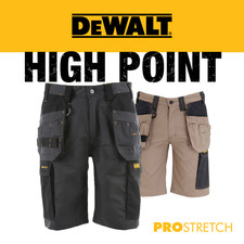 DEWALT High Point Men's Pro-Stretch, Slim Fit, Holster Pocket, Cargo Work Shorts