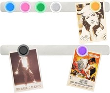 Magnetic Board Strip Set, 2 Pack Frameless Stainless Steel Iron Magnetic Strips 