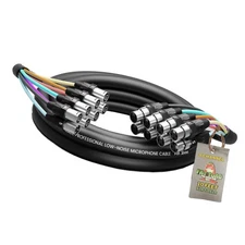 FAT TOAD 8 Channel XLR Snake Cable Patch -10Ft Recording Studio PA DJ Microphone