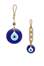 Blue Glass Evil Eye Wall Hanging Decor Ornament Set