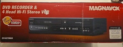 NEW! NIB Magnavox ZV427MG9 DVD Recorder & 4 Head Hi-Fi Stereo VCR
