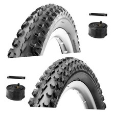 Mountain Bike Tires Set: 2-Pack 26x2.1 Inch Folding Replacement Bicycle Tires