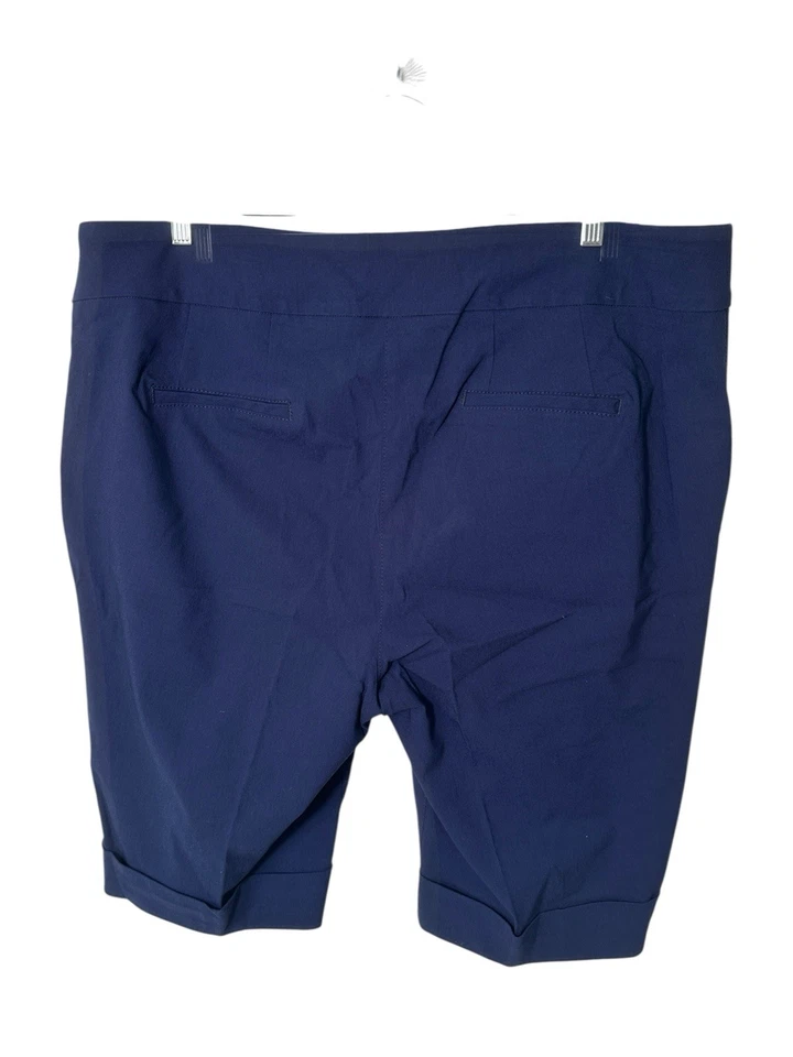 Pantalones capri ALIA Plus azul marino cintura elástica calce relajado damas talla 24W nuevos con etiquetas Foto 2 de 4