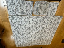 PRELOVED ❤️ IKEA Double Duvet Cover & Pillow Case x 2 Black / White Floral Print