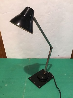 Vintage Mid Century Modern Tensor Black Base & Shade Adjustable Desk Lamp