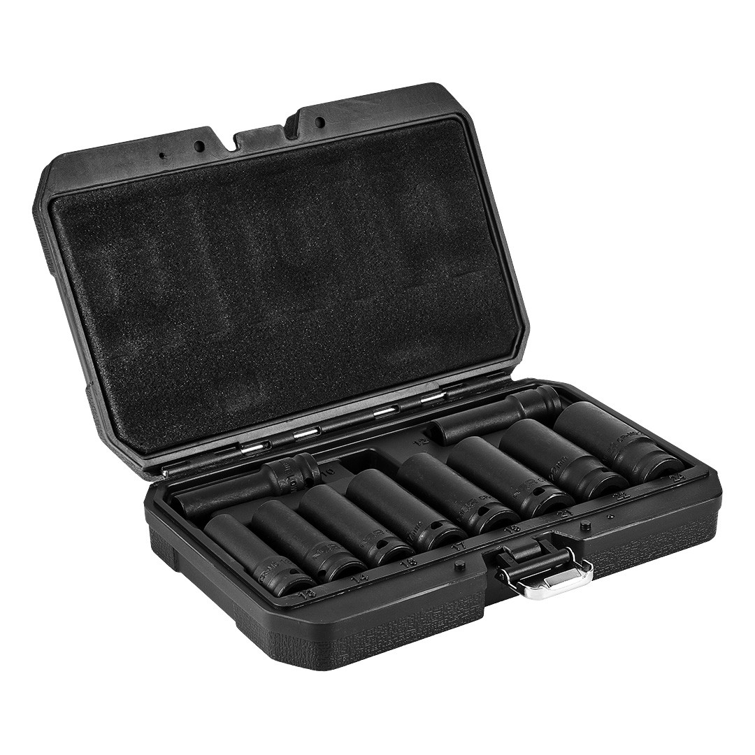 Neo Tools Schwarz 10 Tlg. Stecknuss Set, 1/2', 10-24 Mm Crmo - Bild 2