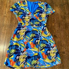 J.crew Blue faux Wrap Dress