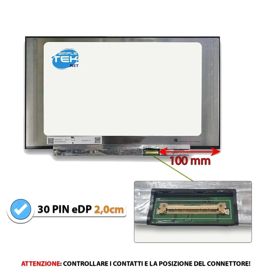 Bildschirm 14 " Full HD 30 Pin B140HAN04.1 HW0A B140HAN04.3 B140HAN04.5 - Bild 4 von 4