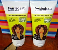 2-Pack Twisted sista  twistedsista Amazing Dream Curl Gel W/ Argan Oil 5.07oz