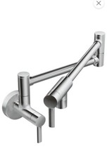 Moen S665 Modern Chrome Double-Handle Pot Filler Kitchen Faucet 5.5 GPM New