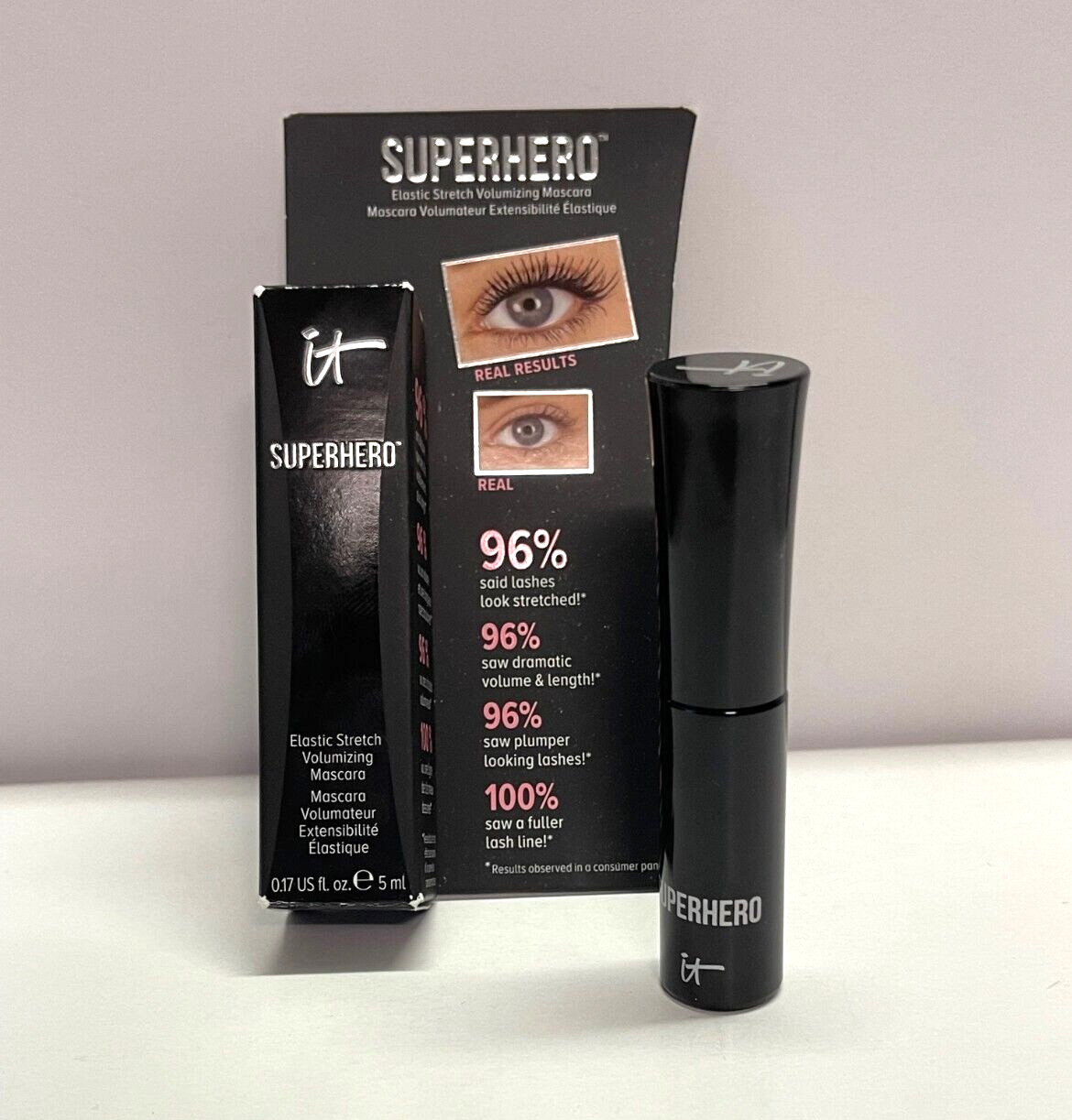 IT Cosmetics Superhero Elastic Stretch Volumising Mascara - Super Black 5ML