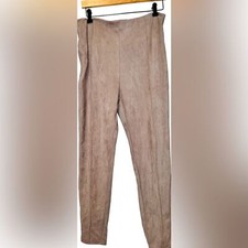 SHEIN faux suede gray pointe stretch leggings in Size Large