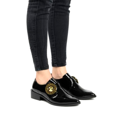 Frauen Schuhe Kat Maconie Seren Loafer - Größe 37 US 6 UK 4 - Schwarz - Neu