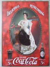 COCA COLA PLAQUE METAL VINTAGE