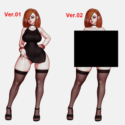2Versions Kim Possible 3D Print Garage Kit Figure Model Kit Unpainted Unassemble