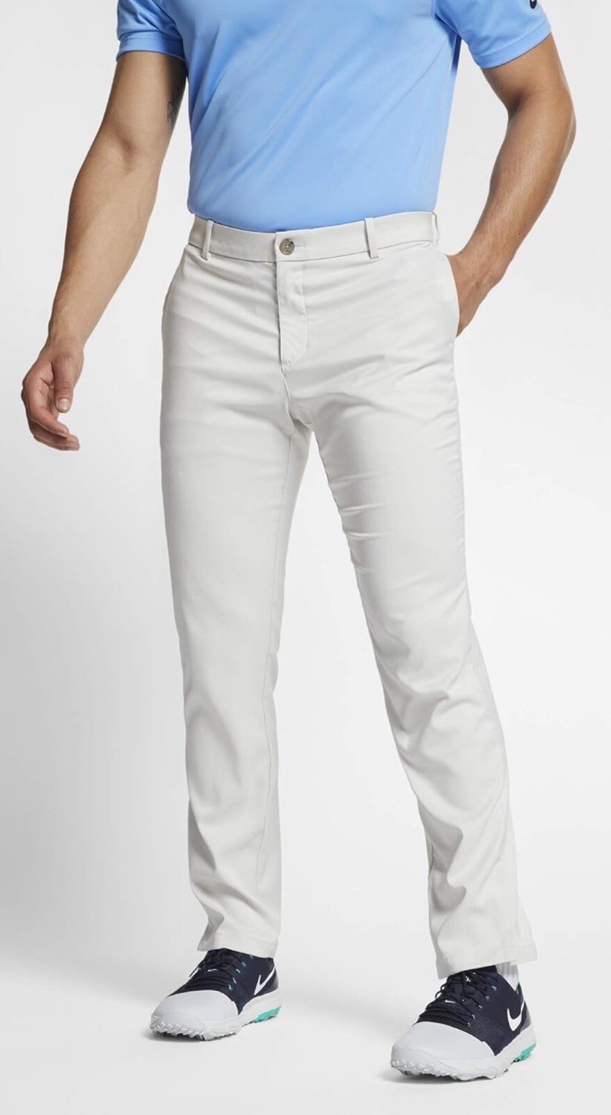 NIKE Men's Flex Golf Pants Core Light Bone/Light Bone 38x32 NWT