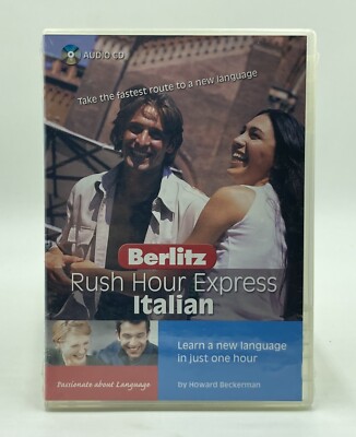 Berlitz Rush Hour Express ITALIAN CD Learn Beginner Italian in just One Hour NEW
