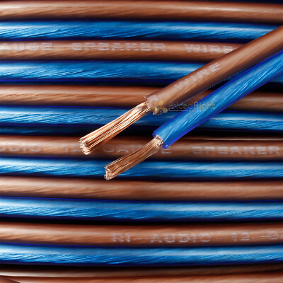 12 Gauge Speaker Wire CCA Car Audio Home Theater 50 Ft Flexible RI Audio