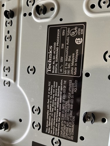 TECHNICS SH-AC500D Digital Signal Processor Dolby DTS Pro Logic Surround Sound - Picture 12 of 12